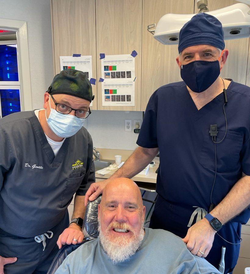 Farber Center periodontists placing dental implants for a Long Island patient